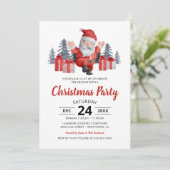 Invitation Fête de Noël du Père Noël (Debout devant)