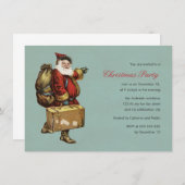 Invitation Fête de Noël du Père Noël (Devant / Derrière)