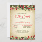 Invitation Fête de Noël du Père Noël (Dos)