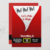 Invitation Fête de Noël du Père Noël (Devant / Derrière)