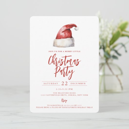 Invitation Fête de Noël du Père Noël (Debout devant)