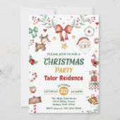 Invitation Fête de Noël du Père Noël (Devant)