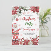 Invitation Fête de Noël du Père Noël (Debout devant)