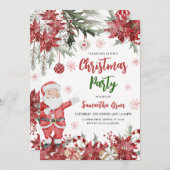 Invitation Fête de Noël du Père Noël (Devant / Derrière)