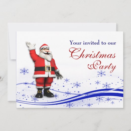 Invitation Fête de Noël du Père Noël (Devant)