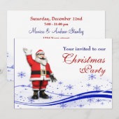 Invitation Fête de Noël du Père Noël (Devant / Derrière)