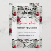 Invitation Fête de Noël du Père Noël (Devant / Derrière)