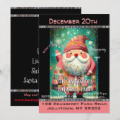 Invitation Fête de Noël du Père Noël de Whimsey (Devant / Derrière)