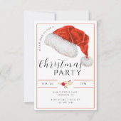 Invitation Fête de Noël du Père Noël moderne (Devant)