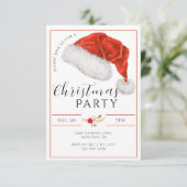 Invitation Fête de Noël du Père Noël moderne (Debout devant)