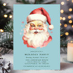 Invitation Fête de Noël du Père Noël Vintage bleu<br><div class="desc">Invitation vos invités à une fête festive avec cette invitation de Noël du Père Noël rétro Vintage bleu. Doté d'une Père Noël aquarelle rétro magnifiquement vintage, ce design classique dégage charme et sophistication. Parfait pour un rendez-vous de vacances, l'invitation vous permet de customiser avec vos détails d'événement, créant une touche...</div>