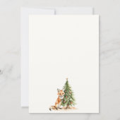 Invitation Fête de Noël du renard des pins (Dos)