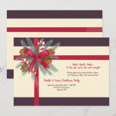 Invitation Fête de Noël du temps des Fêtes (Devant / Derrière)