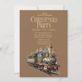 Invitation Fête de Noël du train vintage (Devant)