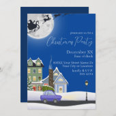 Invitation Fête de Noël du village de Noël du Cosy Blue Winte (Devant / Derrière)