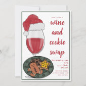 Invitation Fête de Noël : échange de vin et de biscuits (Devant)