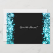 Invitation Fête de Noël éclat Turquoise (Dos)