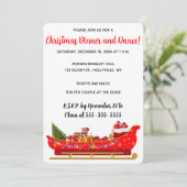 Invitation Fête de Noël Editable Red Santas Sleigh (Debout devant)