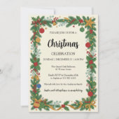 Invitation Fête de Noël élégante (Devant)