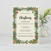Invitation Fête de Noël élégante (Debout devant)