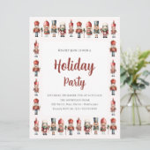 Invitation Fête de Noël élégante avec casse-noisette  (Debout devant)