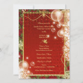 Invitation Fête de Noël élégante de remous de paix de colombe (Dos)