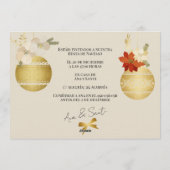 Invitation Fête de Noël élégante décorée (Dos)