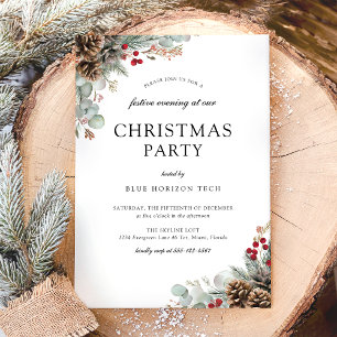 Invitation Fête de Noël Élégante d'Entreprise