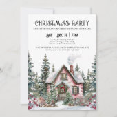 Invitation Fête de Noël élégante d'hiver (Devant)