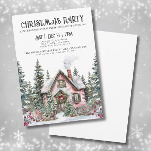 Invitation Fête de Noël élégante d'hiver