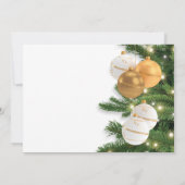 Invitation Fête de Noël élégante en or (Dos)