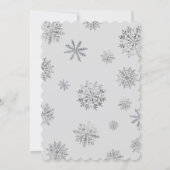 Invitation Fête de Noël Élégante et Enneigée (Dos)