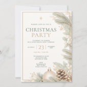 Invitation Fête de Noël Élégante et Moderne (Devant)