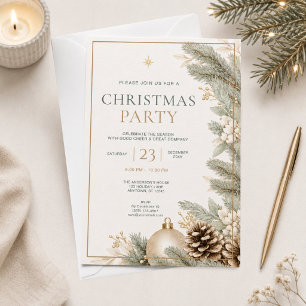 Invitation Fête de Noël Élégante et Moderne