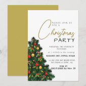 Invitation Fête de Noël Élégante et Moderne Joie (Devant / Derrière)