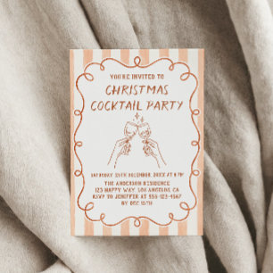 Invitation Fête de Noël Élégante et Neutre pour un Cocktail P