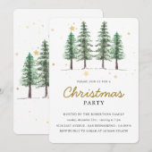 Invitation Fête de Noël élégante et personnalisée (Devant / Derrière)