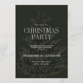 Invitation Fête de Noël élégante et verte (Devant)