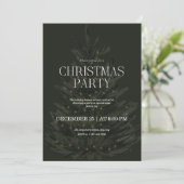Invitation Fête de Noël élégante et verte (Debout devant)
