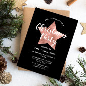 Invitation Fête de Noël élégante Rose Gold