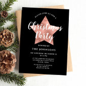Invitation Fête de Noël élégante Rose Gold