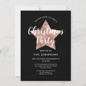 Invitation Fête de Noël élégante Rose Gold (Devant)