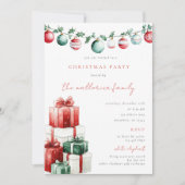 Invitation Fête de Noël éléphant blanc (Devant)