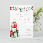 Invitation Fête de Noël éléphant blanc (Debout devant)