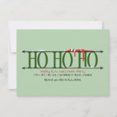Invitation Fête de Noël Elf Shenanigans Ho Ho Ho (Devant)