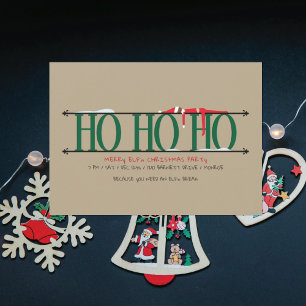 Invitation Fête de Noël Elf Shenanigans Ho Ho Ho