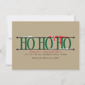 Invitation Fête de Noël Elf Shenanigans Ho Ho Ho (Devant)