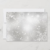 Invitation Fête de Noël en argent rouge Holly (Dos)