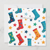 Invitation Fête de Noël en bleu (Dos)