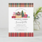 Invitation Fête de Noël en famille Choses favorites (Debout devant)